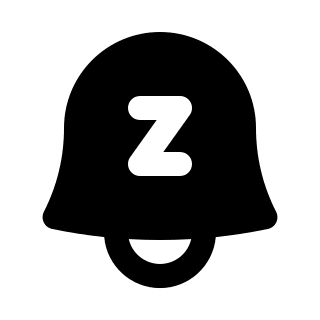 Snooze Bell Notification (Solid) Free Open-Source SVG Icon (HeroIcons)