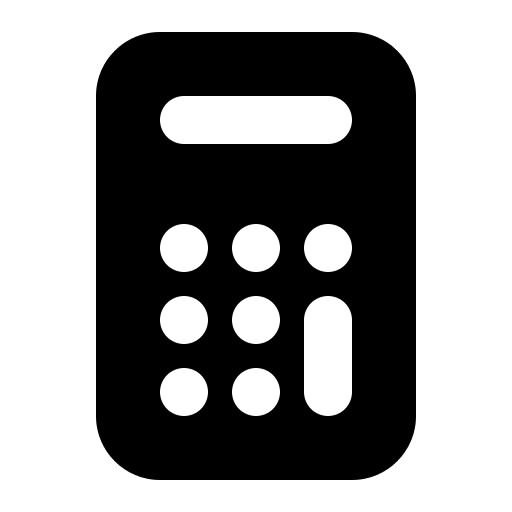 Solid 16-Button Calculator (HeroIcons) Free Open-Source SVG Icon (HeroIcons)