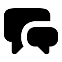 Chat Bubble Conversation (Solid) Free Open-Source SVG Icon