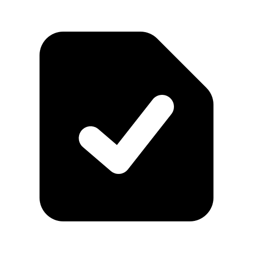 Document Checkmark (Solid) Free Open-Source SVG Icon (HeroIcons)