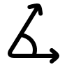 Acute Angle Symbol Free Open-Source SVG Icon