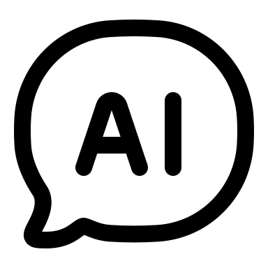 AI Chat Interface (Huge Icons) Free Open-Source SVG Icon (Huge Icons)