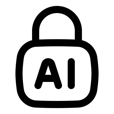 AI Security Lock Free Open-Source SVG Icon (Huge Icons)