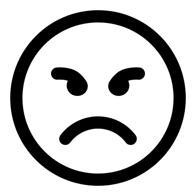 Angry Emotion Face Free Open-Source SVG Icon (Huge Icons)