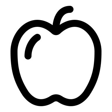 Apple Logo (Huge Icons) Free Open-Source SVG Icon (Huge Icons)