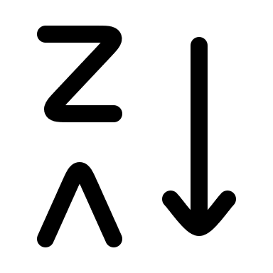 Arrange By Letters Z to A (Huge Icons) Free Open-Source SVG Icon (Huge Icons)