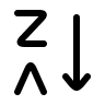 Arrange By Letters Z to A (Huge Icons) Free Open-Source SVG Icon