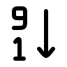 Arrange By Numbers 91 Free Open-Source SVG Icon