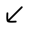 Downward Left Arrow (Filled) Free Open-Source SVG Icon