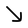 Downward Right Arrow (Filled) Free Open-Source SVG Icon