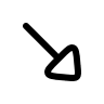 Downward Right Arrow (Filled) Free Open-Source SVG Icon