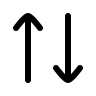 Up and Down Arrow Free Open-Source SVG Icon