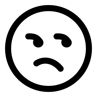 Displeased Expression Free Open-Source SVG Icon (Huge Icons)