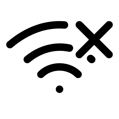 Disconnected Wi-Fi Connection (Huge Icons) Free Open-Source SVG Icon (Huge Icons)