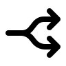 Split Arrow Free Open-Source SVG Icon