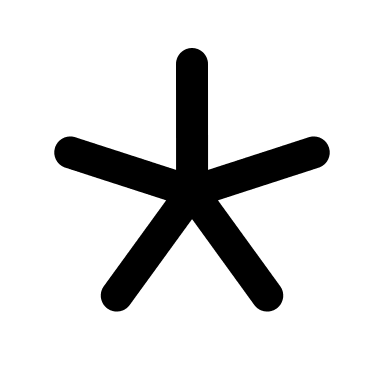 Simple Asterisk Symbol Free Open-Source SVG Icon (Humbleicons)