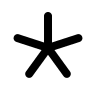 Simple Asterisk Symbol Free Open-Source SVG Icon