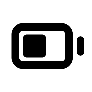 Half-Full Battery Level Free Open-Source SVG Icon (Humbleicons)