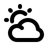 Cloud with Sun (Humbleicons) Free Open-Source SVG Icon