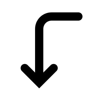 Corner Left Down Arrow Free Open-Source SVG Icon (Humbleicons)