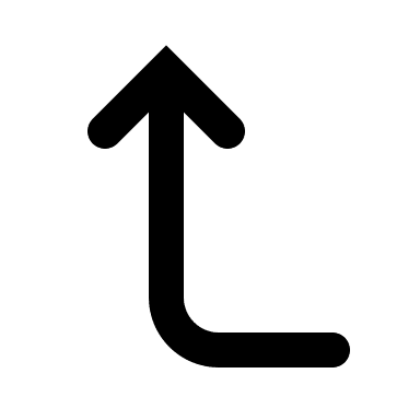 Corner Left Up Arrow Free Open-Source SVG Icon (Humbleicons)