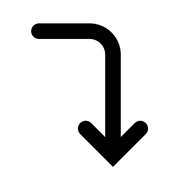 Corner Arrow Pointing Down Right Free Open-Source SVG Icon (Humbleicons)