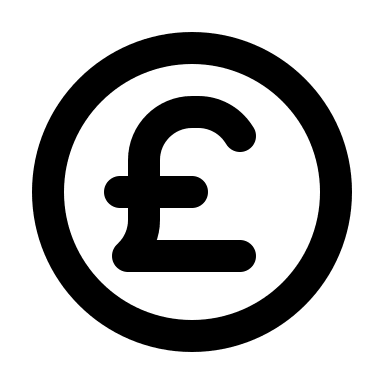 Pound Currency Symbol in Circle (Humbleicons) Free Open-Source SVG Icon (Humbleicons)