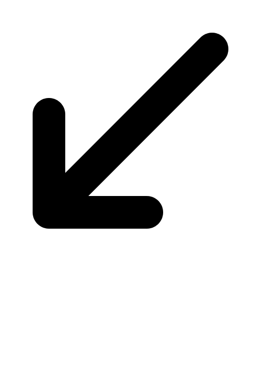 Downward Left Arrow (IcoMoon Free) Free Open-Source SVG Icon (IcoMoon Free)