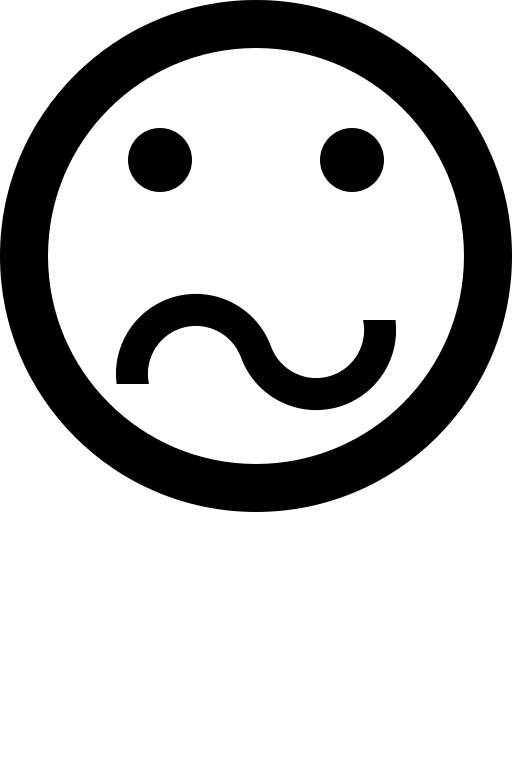 Confused Expression Free Open-Source SVG Icon (IcoMoon Free)