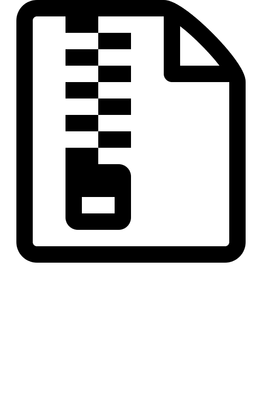 Zip File Archive Free Open-Source SVG Icon (IcoMoon Free)