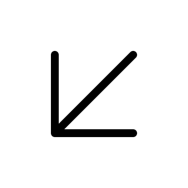 Thin Bottom Left Arrow Free Open-Source SVG Icon (IconaMoon)