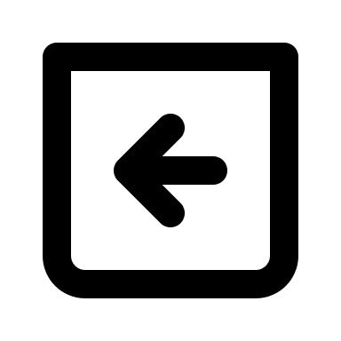 Left Arrow in Square (IconaMoon) Free Open-Source SVG Icon (IconaMoon)