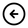 Light Circular Left Arrow 5 Free Open-Source SVG Icon