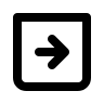 Right Arrow in Square (IconaMoon) Free Open-Source SVG Icon