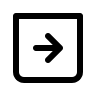 Right Arrow in Square (Light) Free Open-Source SVG Icon