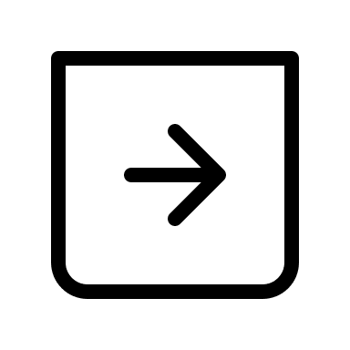 Thin Right Arrow in Square (IconaMoon) Free Open-Source SVG Icon (IconaMoon)