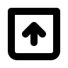 Bold Upward Arrow in Square (IconaMoon) Free Open-Source SVG Icon