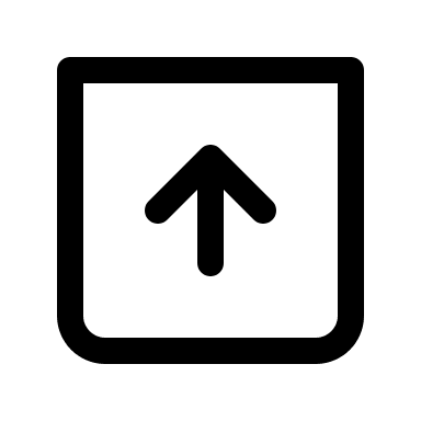 Light Upward Arrow in Square (IconaMoon) Free Open-Source SVG Icon (IconaMoon)