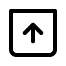 Light Upward Arrow in Square (IconaMoon) Free Open-Source SVG Icon