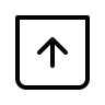 Thin Upward Arrow in Square (IconaMoon) Free Open-Source SVG Icon