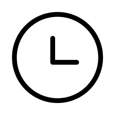 Thin Clock Design (IconaMoon) Free Open-Source SVG Icon (IconaMoon)