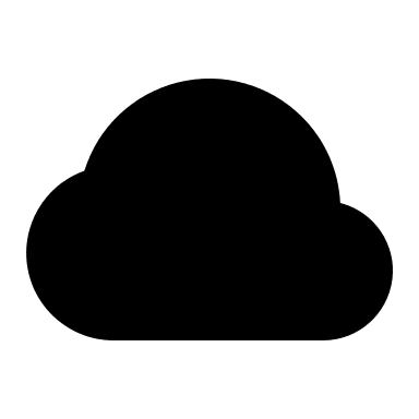 Filled Cloud Symbol (IconaMoon) Free Open-Source SVG Icon (IconaMoon)