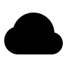 Filled Cloud Symbol (IconaMoon) Free Open-Source SVG Icon