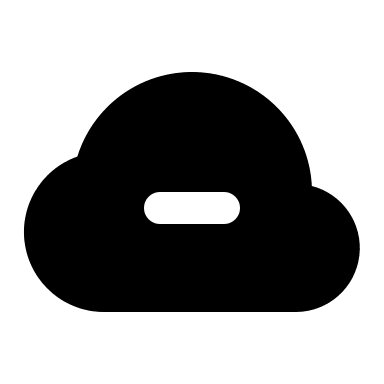 Cloud Remove Feature (Filled) Free Open-Source SVG Icon (IconaMoon)