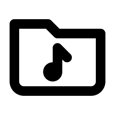 Music Folder Free Open-Source SVG Icon (IconaMoon)