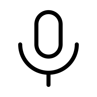 Thin Microphone (Outline) Free Open-Source SVG Icon (IconaMoon)