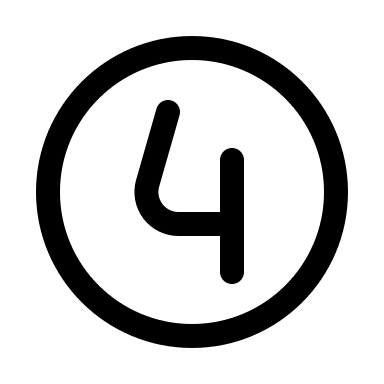 Number 4 in Circle (Light) Free Open-Source SVG Icon (IconaMoon)