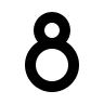 Bold Number 8 Free Open-Source SVG Icon