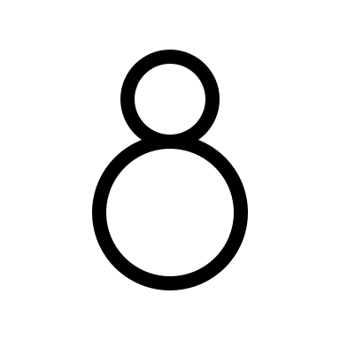 Number 8 (Thin) Free Open-Source SVG Icon (IconaMoon)