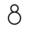 Number 8 (Thin) Free Open-Source SVG Icon